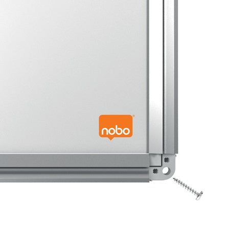 Nobo Whiteboard – 300 × 120 cm, lackierter Stahl, Aluminiumrahmen, Wandmontage