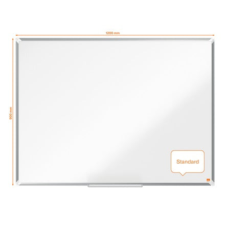 Nobo Whiteboard – 120 × 90 cm, Emaille, magnetisch, Aluminiumrahmen, Wandmontage