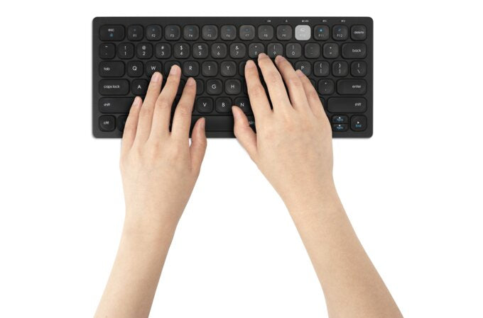 Kensington Kompakte Tastatur (Mini) – Bluetooth 5.0 & 2,4 GHz – QWERTY (UK-INT) – Ohne Ziffernblock – Schwarz
