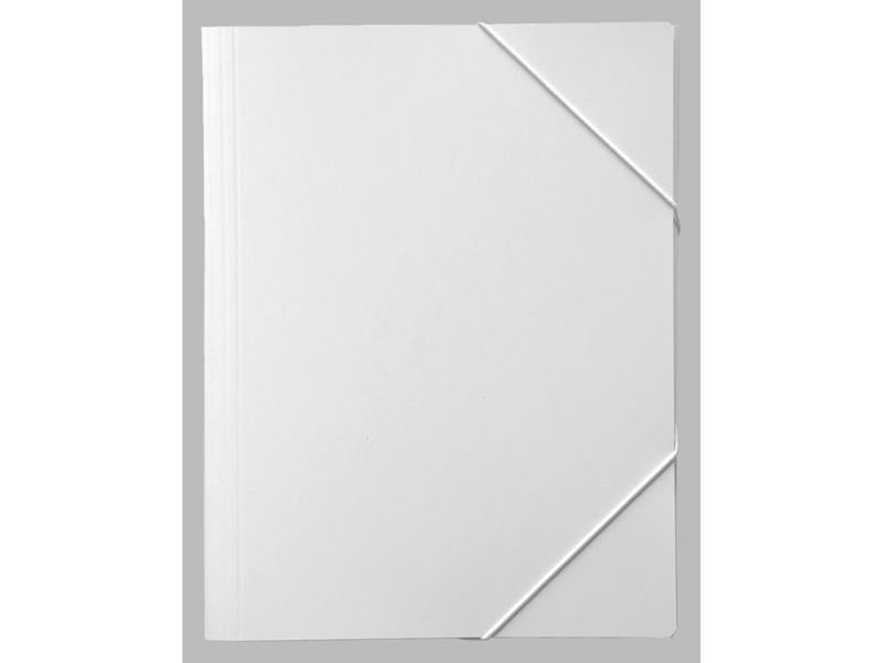 EROLA Sammelmappe, für A4, Karton, weiss, mit Gummizug