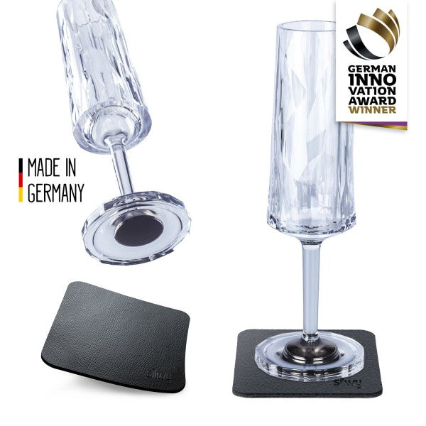 Silwy Magnet-Kunststoffgläser Sekt – Champagnerflöte, 150 ml