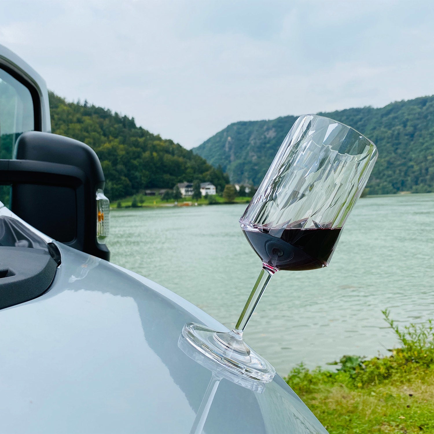 Silwy Weinglas – 0,30 l, Kunststoff, Transparent, 2 Stück