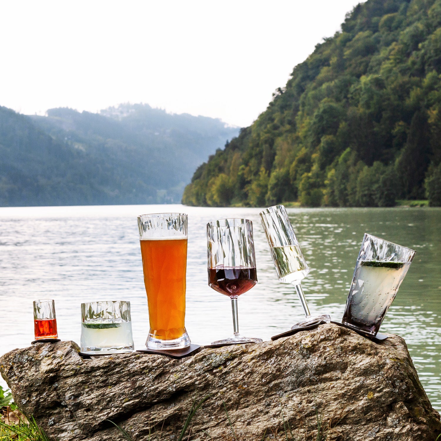 Silwy Weinglas – 0,30 l, Kunststoff, Transparent, 2 Stück