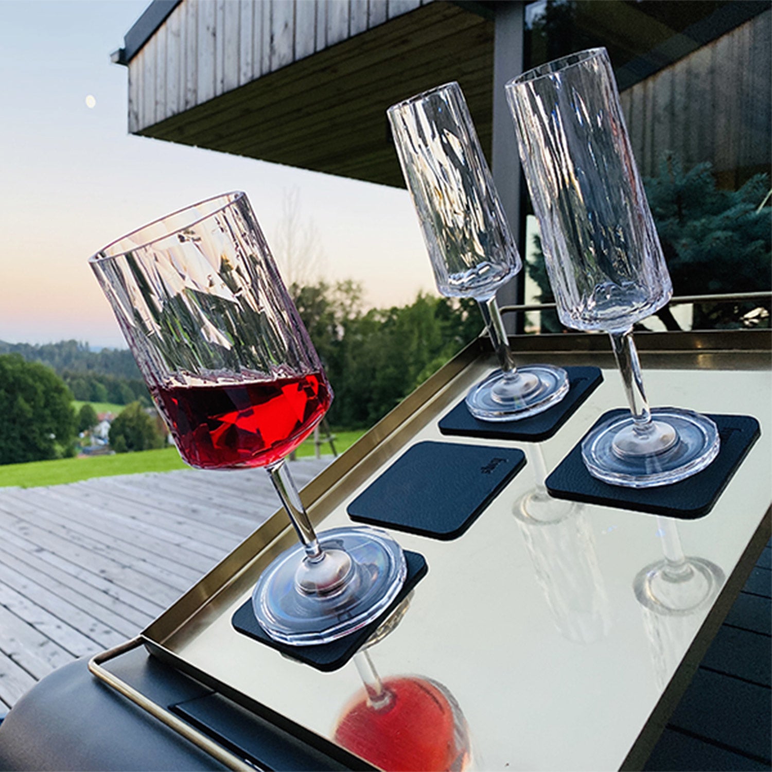Silwy Weinglas – 0,30 l, Kunststoff, Transparent, 2 Stück