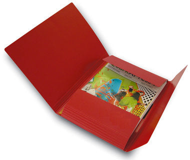 EROLA Sammelmappe für A4, Karton, Rot, mit Gummizug