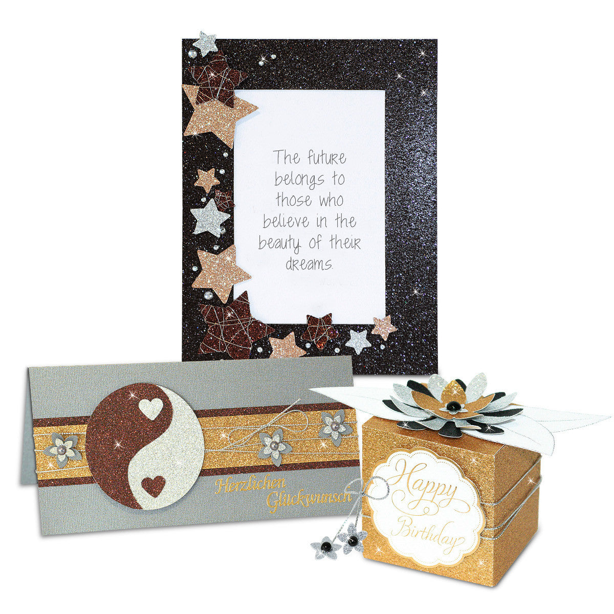 URSUS Fotokarton Glitterkarton – A4, türkis, 330 g/m² – 10 Blatt, Kunstpapier