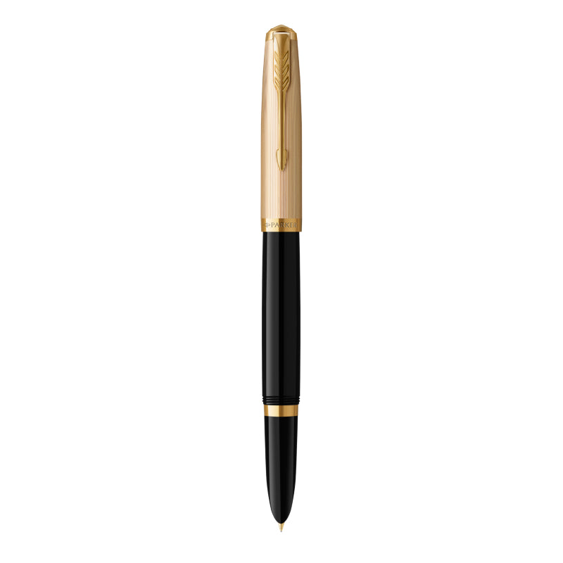 Parker 51 Black – Federspitze F – 18K-Goldfeder, vergoldet