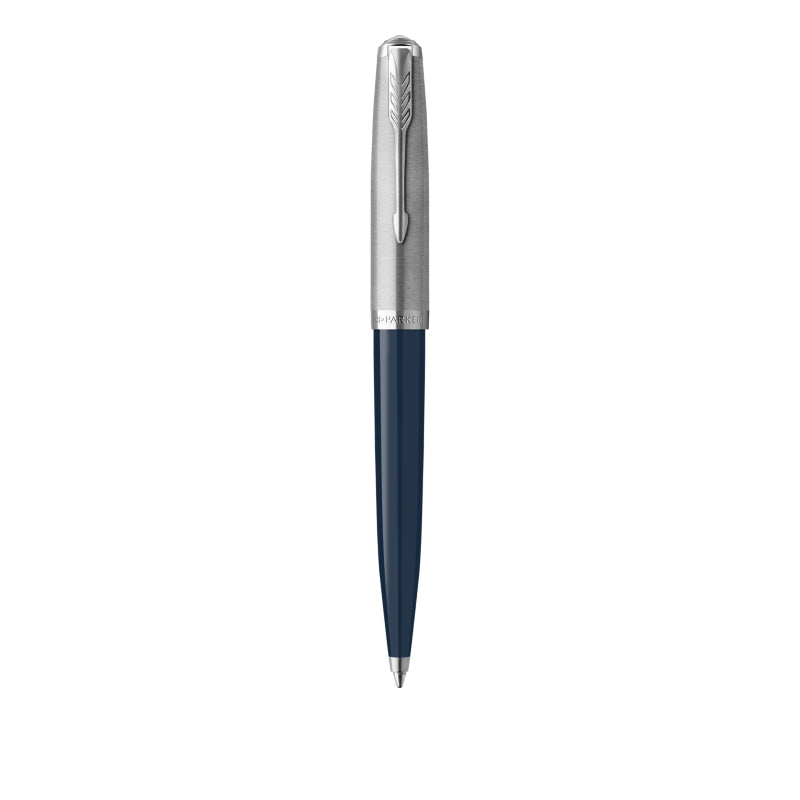 Parker 51 Midnight Blue Kugelschreiber – Schwarz, Medium, Druck, Edelstahl/Harz, Geschenkbox