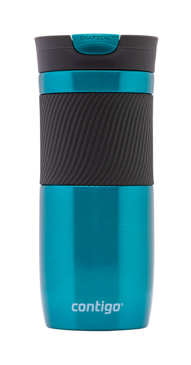 CONTIGO Byron Thermobecher 470 ml – doppelwandig 6 h heiss/12 h kalt, Klappdeckel, Edelstahl