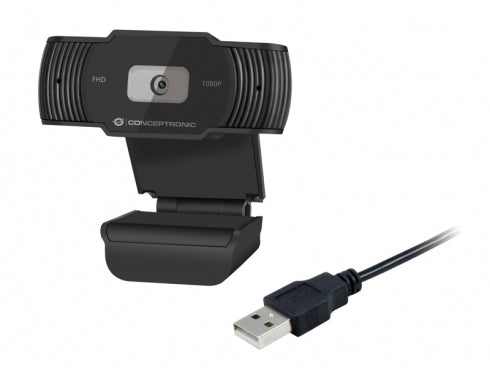 Conceptronic AMDIS04B Webcam – Full HD 1080p, 30 fps, USB 2.0 – Schwarz