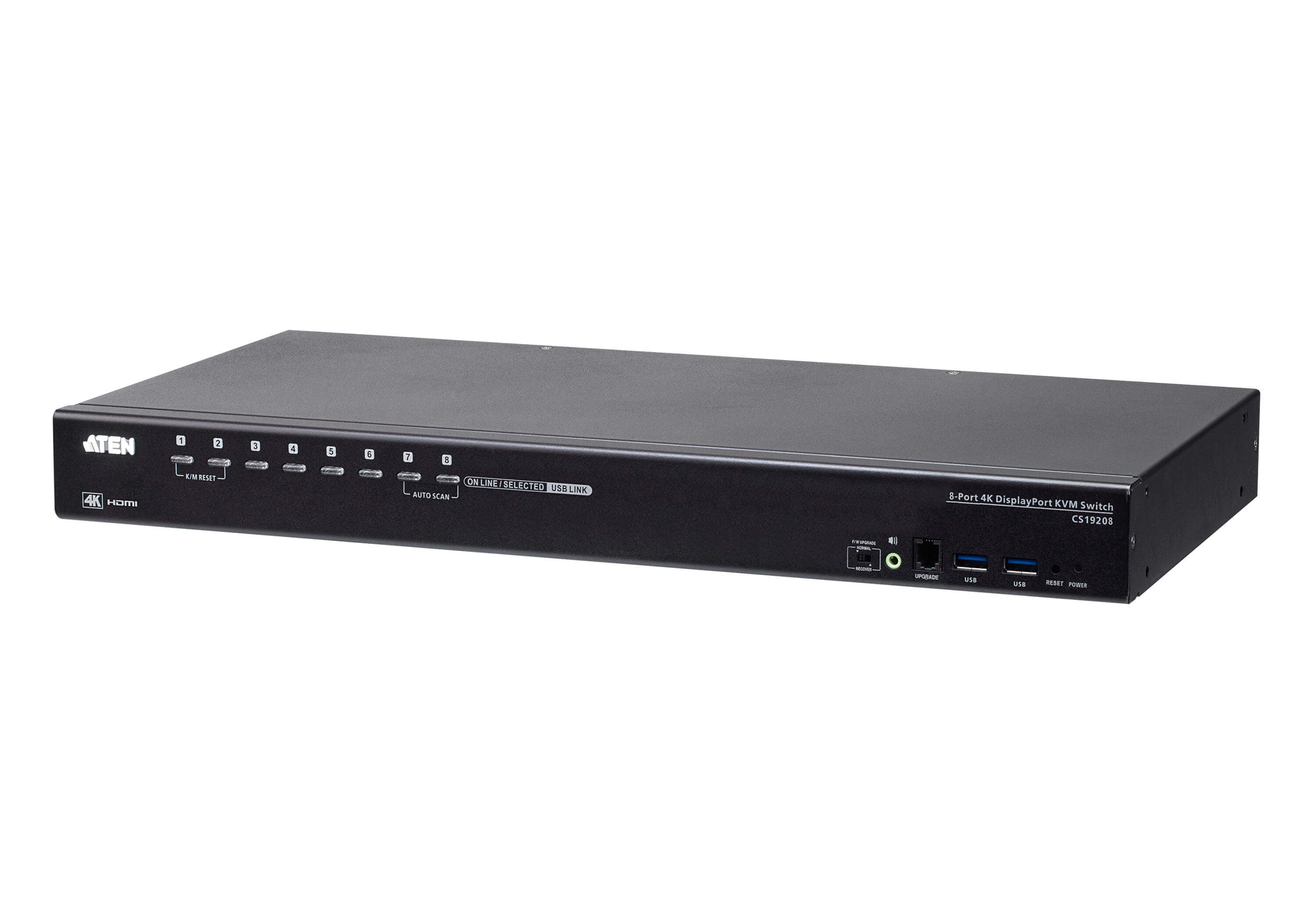 ATEN CS19208 – KVM-Switch, 8-Port, USB 3.2 Gen 1/DisplayPort, 4K (4096 × 2160), kaskadierbar