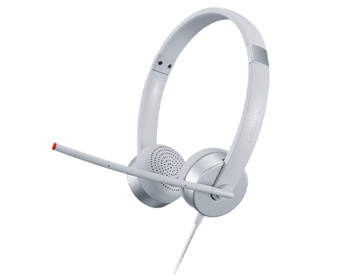 Lenovo 100 Office-Headset – Stereo, Kabel, 3,5 mm Klinke, Silber