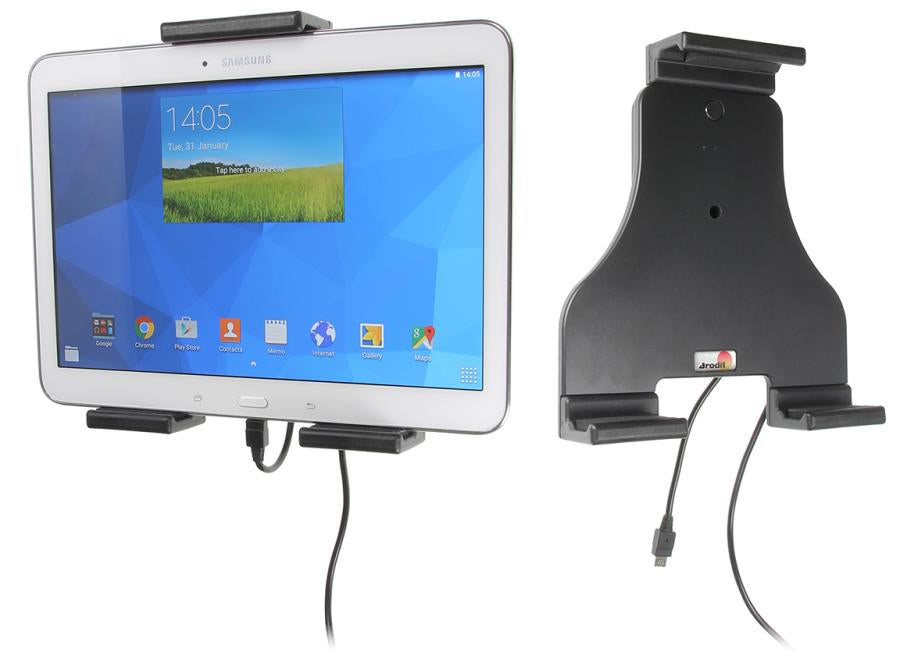 Brodit Fahrzeug-Dock für Tablet/UMPC – Mit Ladegerät, Kabelgebunden (USB-C) – Schwarz