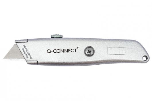 Q-CONNECT Ersatzklinge für Profi-Cutter, Sicherheits-Cutter, 18 mm, Silber, 5 Stk.