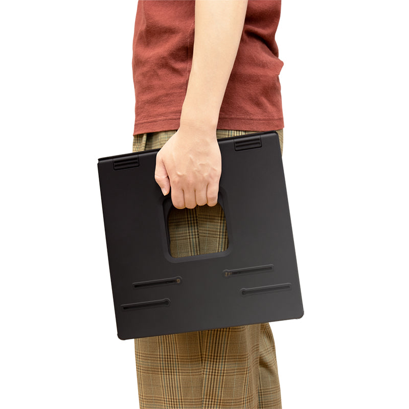 LogiLink Laptop-Ständer – für Notebooks bis 16", faltbar, inkl. Smartphone-Halterung – Schwarz