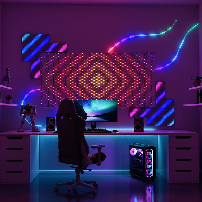 Twinkly LED-Strip – Starterset, 1,5 m, 540 lm, 24 W, RGB, BT, für HomeKit, schwarz