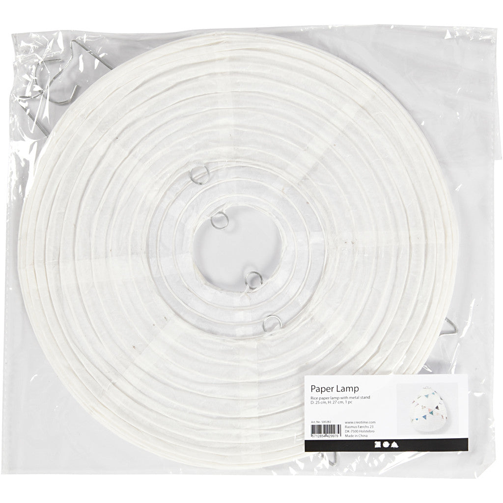 Creativ Company Papierlampion – Ø 25 × 27 cm – Papier, weiss