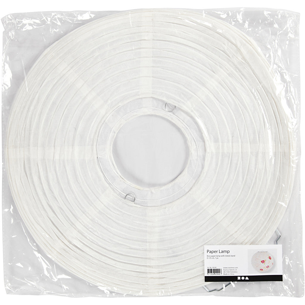 Creativ Company Papierlampion – Ø 35 cm – Papier, weiss – 1 Stück