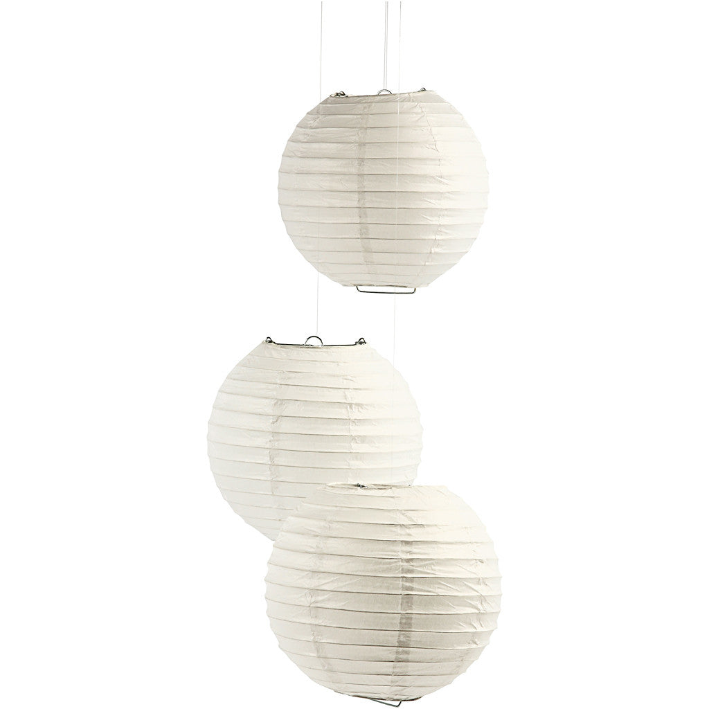 Creativ Company Papierlampion – Ø 35 cm – Papier, weiss – 1 Stück