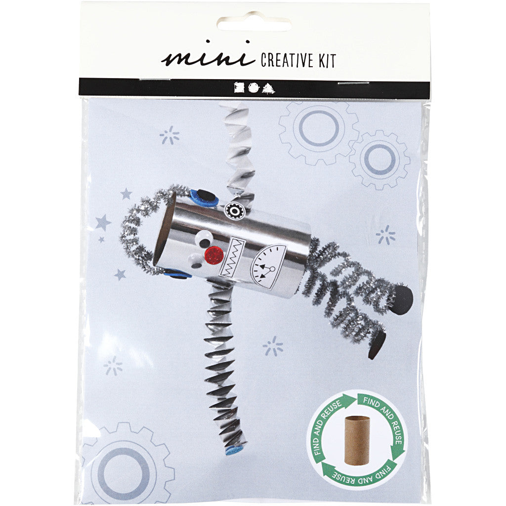 Creativ Company Bastelset – Roboter – 7-teilig – Metall, silber – ab 3 Jahren