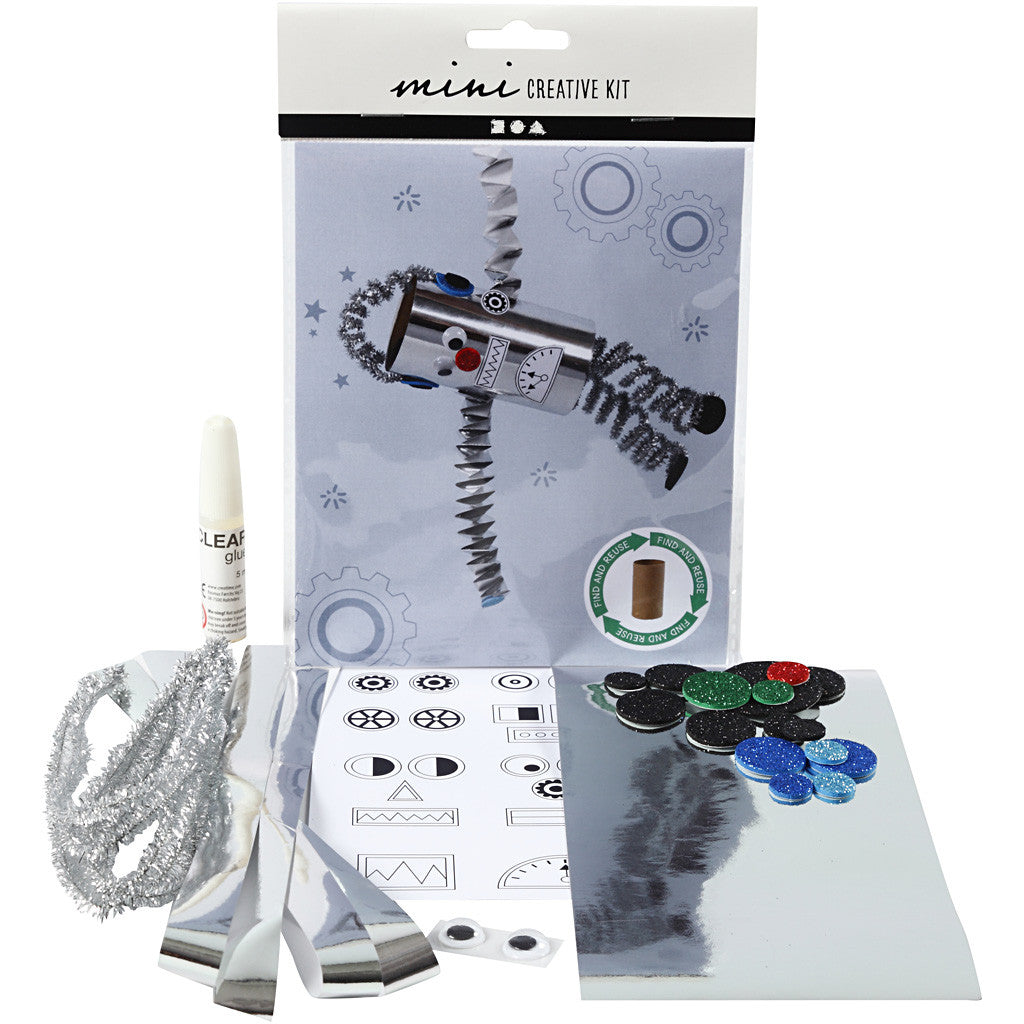 Creativ Company Bastelset – Roboter – 7-teilig – Metall, silber – ab 3 Jahren