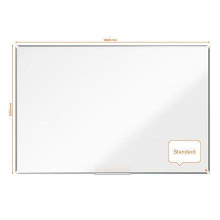 Nobo Whiteboard – 180 × 120 cm, lackierter Stahl, magnetisch, Aluminiumrahmen, Wandmontage