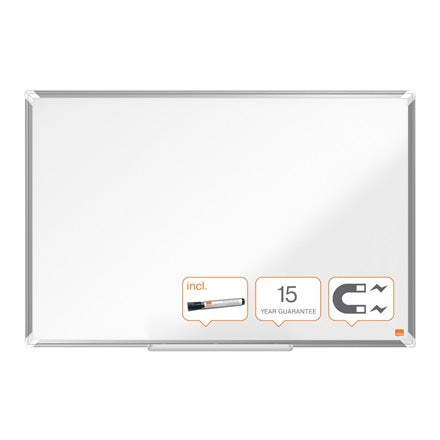 Nobo Whiteboard – 90 × 60 cm, lackierter Stahl, magnetisch, Aluminiumrahmen, Wandmontage