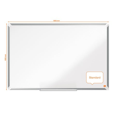 Nobo Whiteboard – 90 × 60 cm, lackierter Stahl, magnetisch, Aluminiumrahmen, Wandmontage