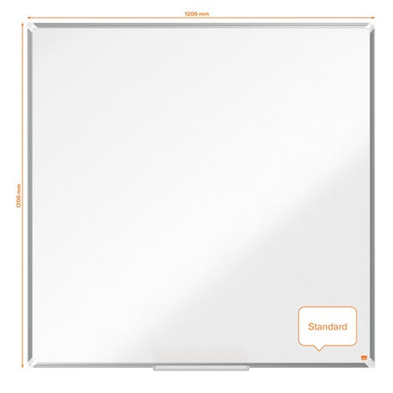 Nobo Whiteboard – 120,1 × 120,1 cm, lackierter Stahl, magnetisch, Aluminiumrahmen, Wandmontage