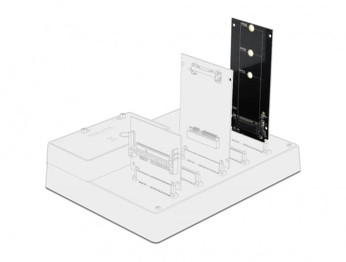 DeLOCK Adapter SATA zu M.2 (Key B) – SATA 3.0, S.M.A.R.T./TRIM/NCQ – für M.2 Key B (SATA) SSDs