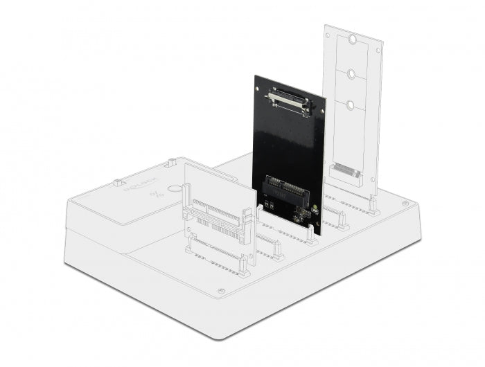 DeLOCK Adapterplatine SATA zu mSATA – 1× mSATA, Hot-Swap, S.M.A.R.T., TRIM, NCQ – 51 × 80 × 5 mm – Schwarz