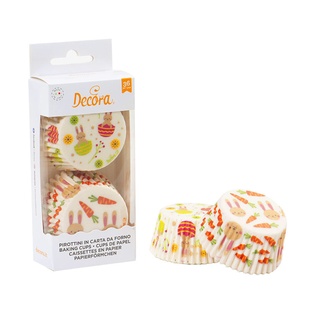 Decora Backförmchen – ofenfest bis 220 °C – Papier, mehrfarbig – Ø 5 × 3,2 cm – 36 Stück
