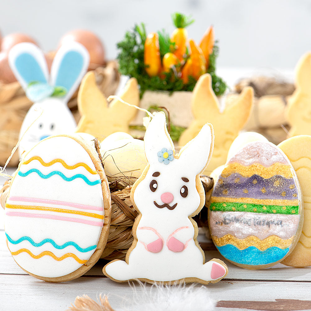 Decora Mini-Oster-Ausstecher – Hase & Ei – Kunststoff – Mehrfarbig – 2 Stück