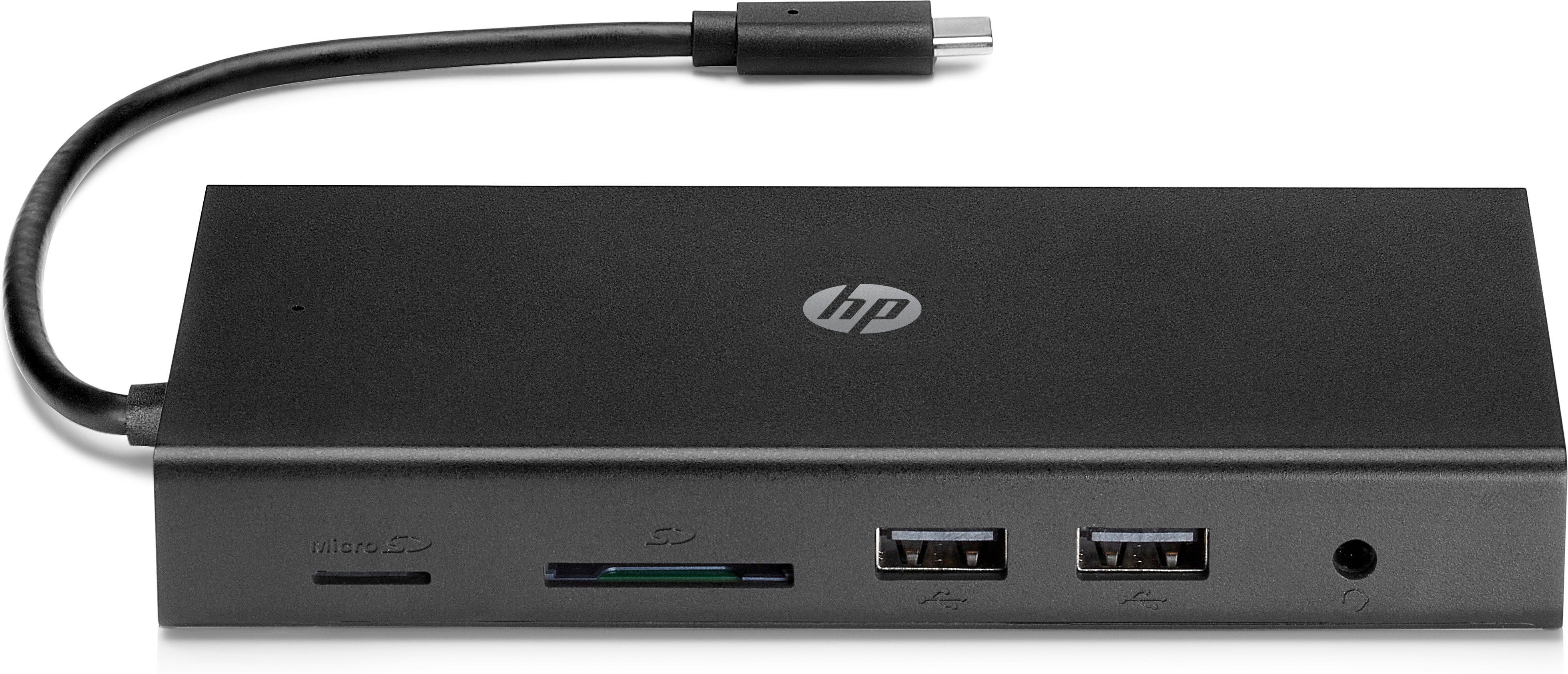 HP 1C1Y5AA Multiport-Adapter – USB-C, 1× HDMI, 1× VGA, 4× USB-A, 1× USB-C, GbE, SD/microSD, 3,5 mm Audio