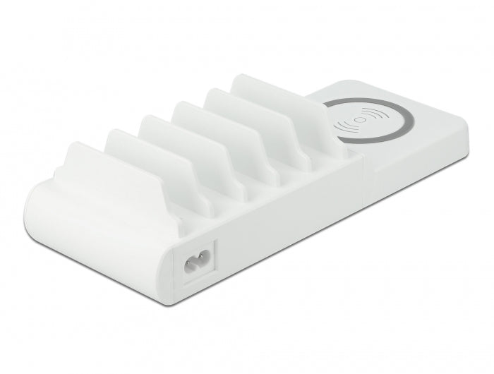Delock Ladestation 2 × USB-C PD+ 3 × USB-A – Weiss Gehäuse, 6 Geräte gleichzeitig