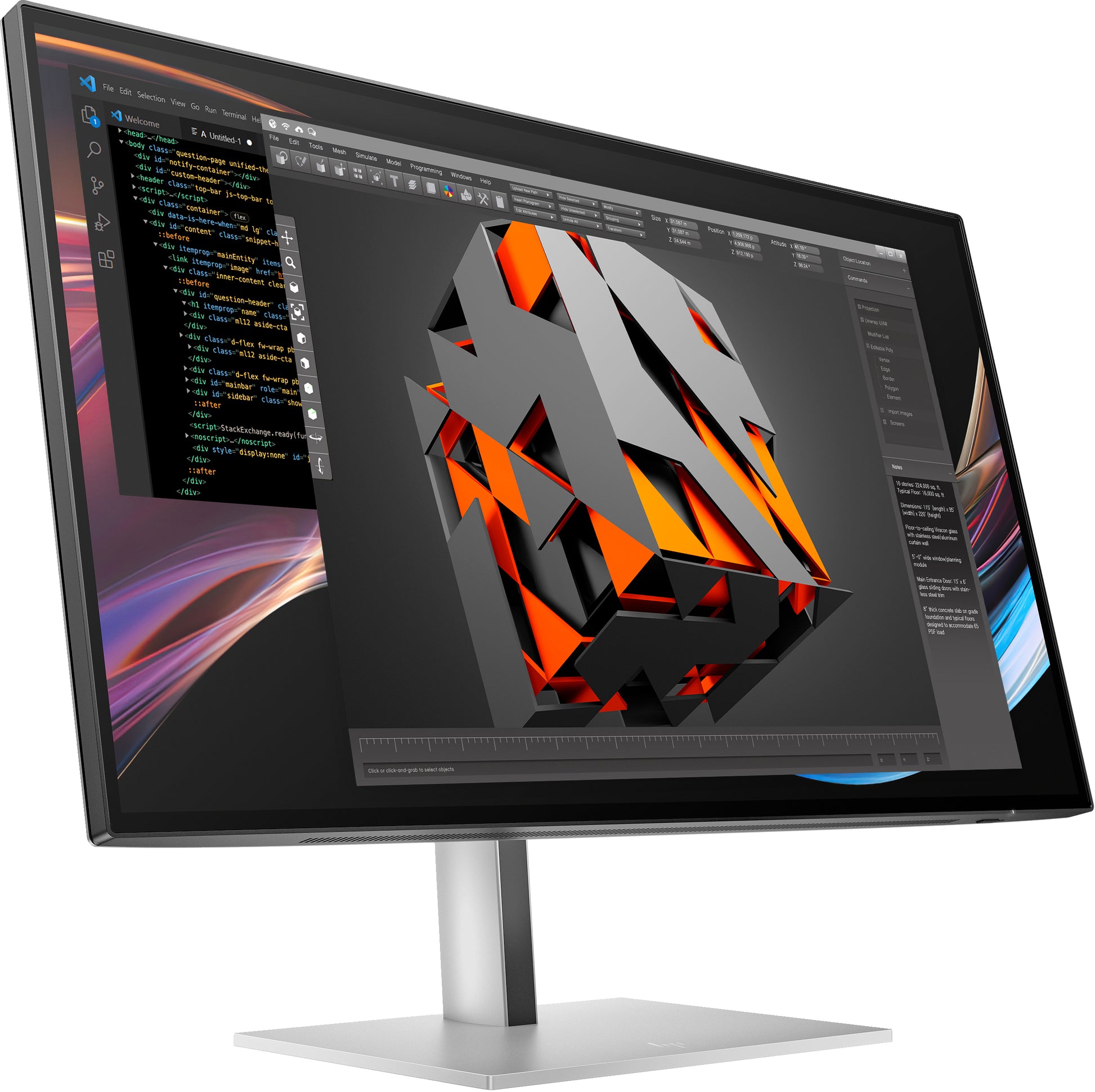 HP S7 Pro 727pk – Monitor, 3840 × 2160 (UHD 4K), Thunderbolt 4