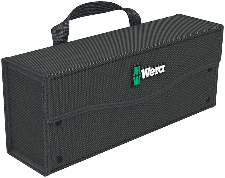 Wera 2go 3 Werkzeugbox – mit Deckel, mit Griff, schwarz, Kunststoff, B 325 × H 130 × T 80 mm