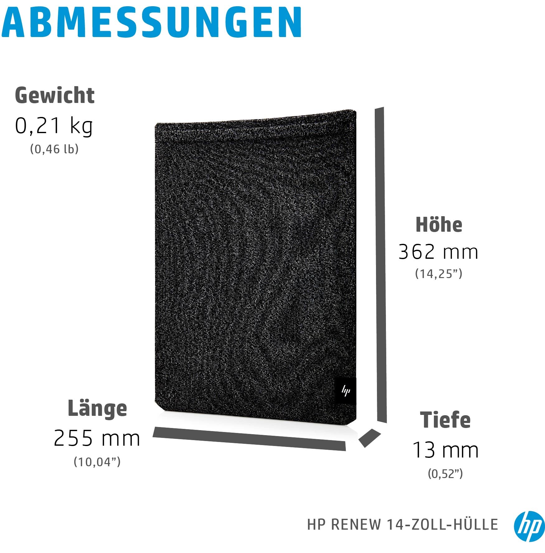 HP Renew Notebook-Schutzhülle 14" – Grau