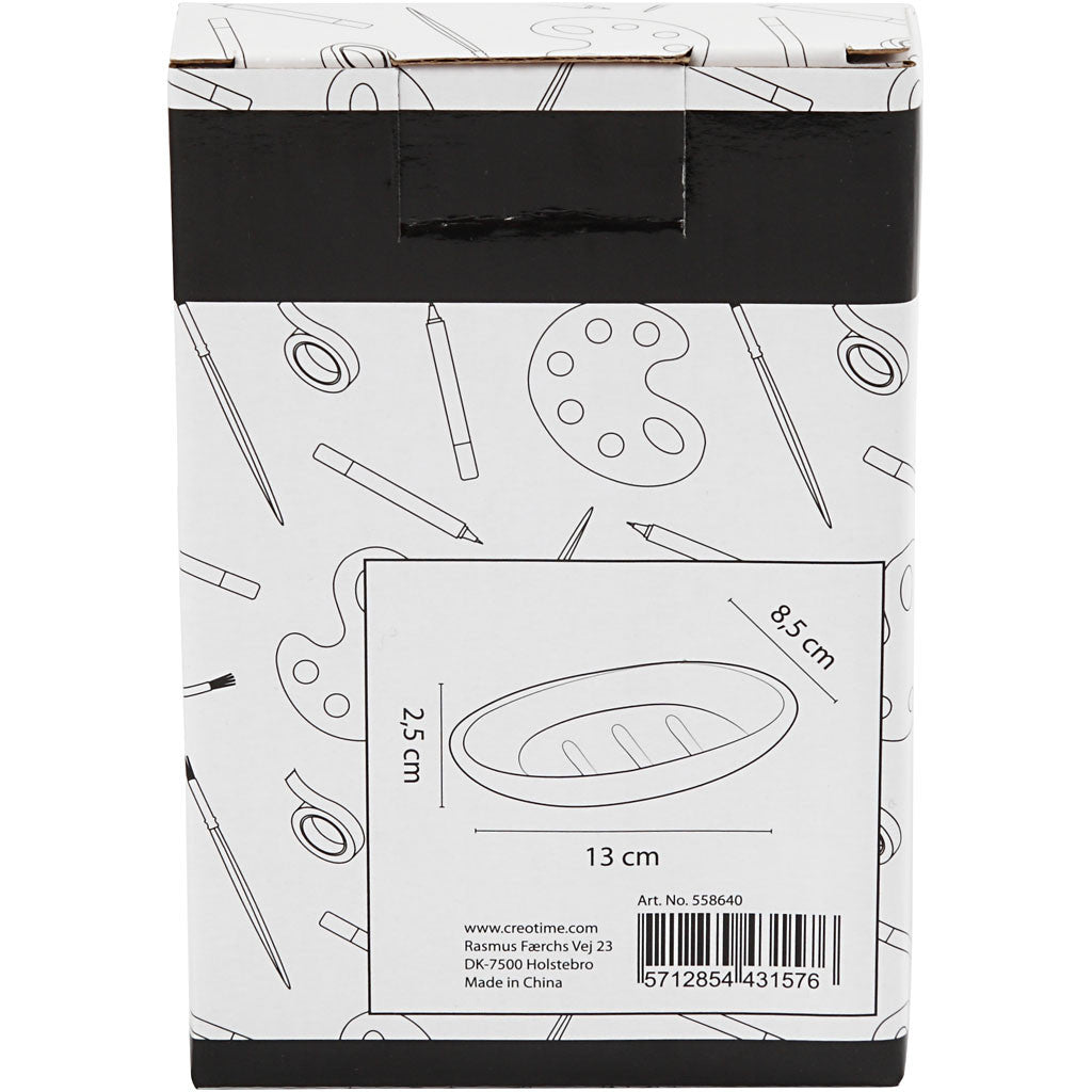 Creativ Company Seifenschale – Glas, 9,5×15×3 cm, Transparent, Oval