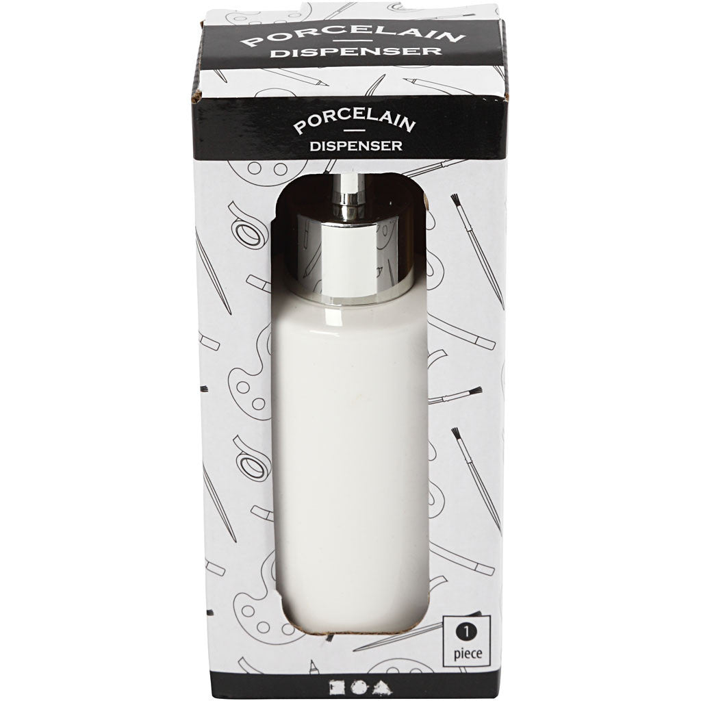 Creativ Company Seifenspender – Keramik, Weiss, 150 ml