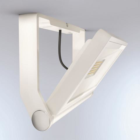 STEINEL Aussenwandleuchte – 22,9×19,5 cm – 2550 lm, 23 W – Warmweiss, 3000 K – IP44 – Netzbetrieb – Weiss, Aluminium