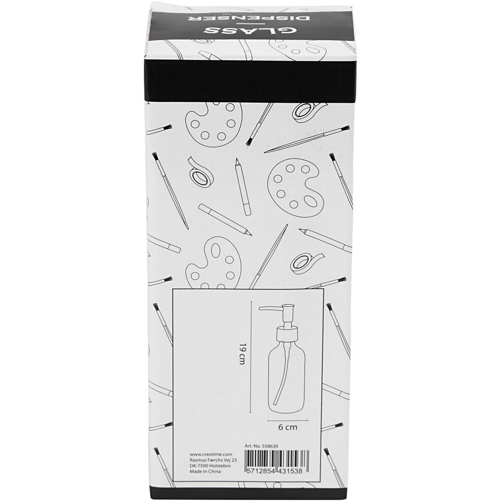 Creativ Company Manueller Seifenspender – Tisch – 230 ml, Glas, Transparent