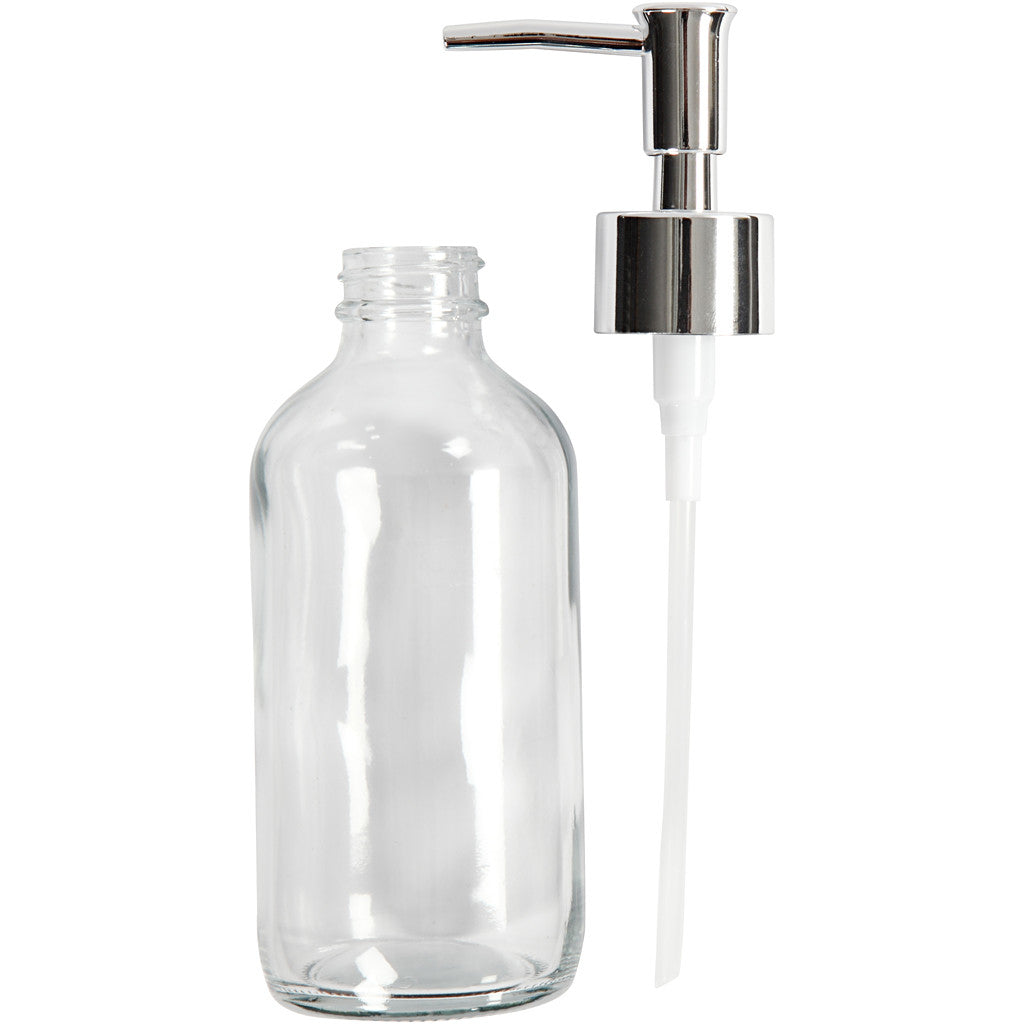 Creativ Company Manueller Seifenspender – Tisch – 230 ml, Glas, Transparent