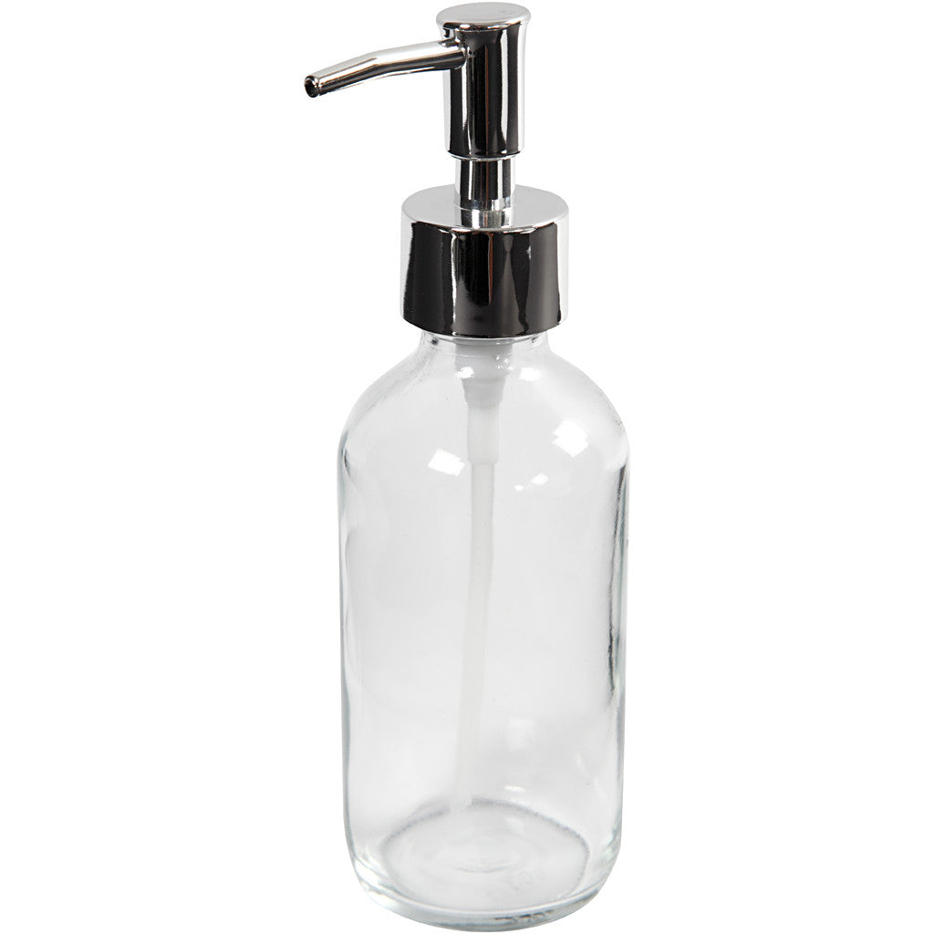 Creativ Company Manueller Seifenspender – Tisch – 230 ml, Glas, Transparent
