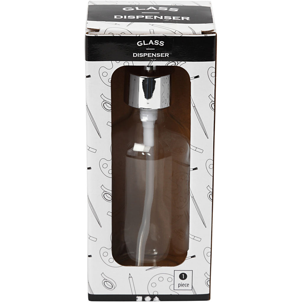 Creativ Company Manueller Seifenspender – Tisch – 230 ml, Glas, Transparent