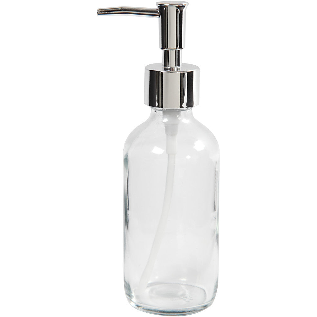 Creativ Company Manueller Seifenspender – Tisch – 230 ml, Glas, Transparent