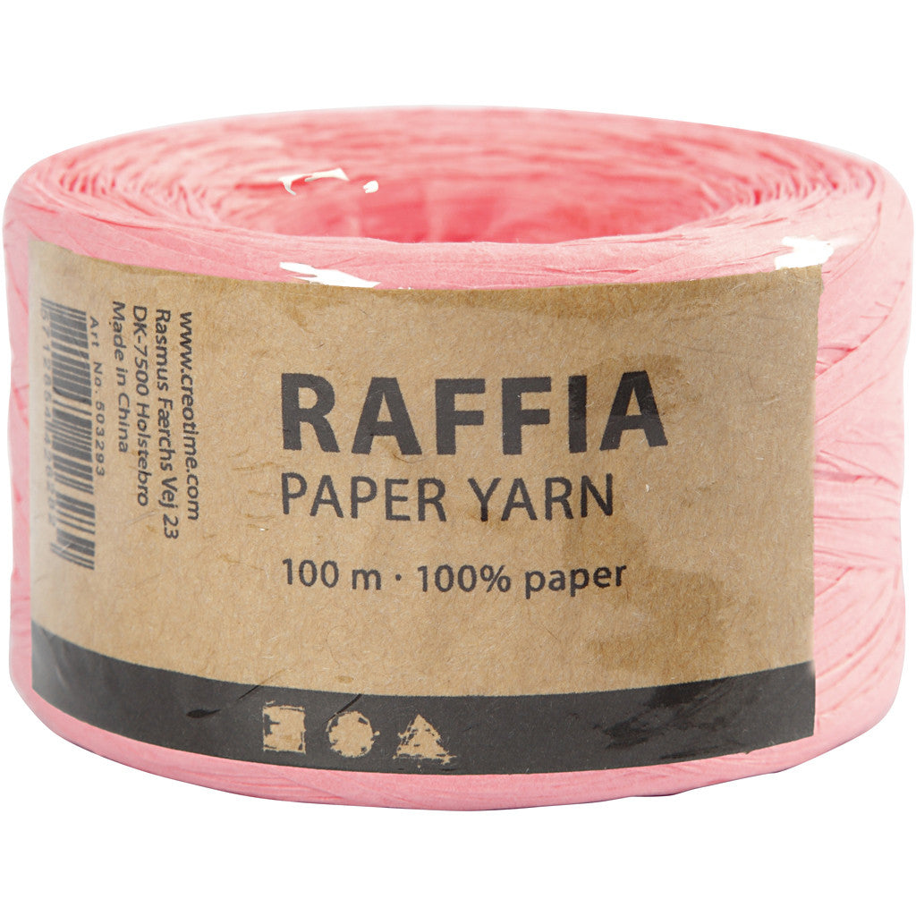 Creativ Company Geschenkband, Papier, Rosa – 8 mm × 100 m – 1 Stück