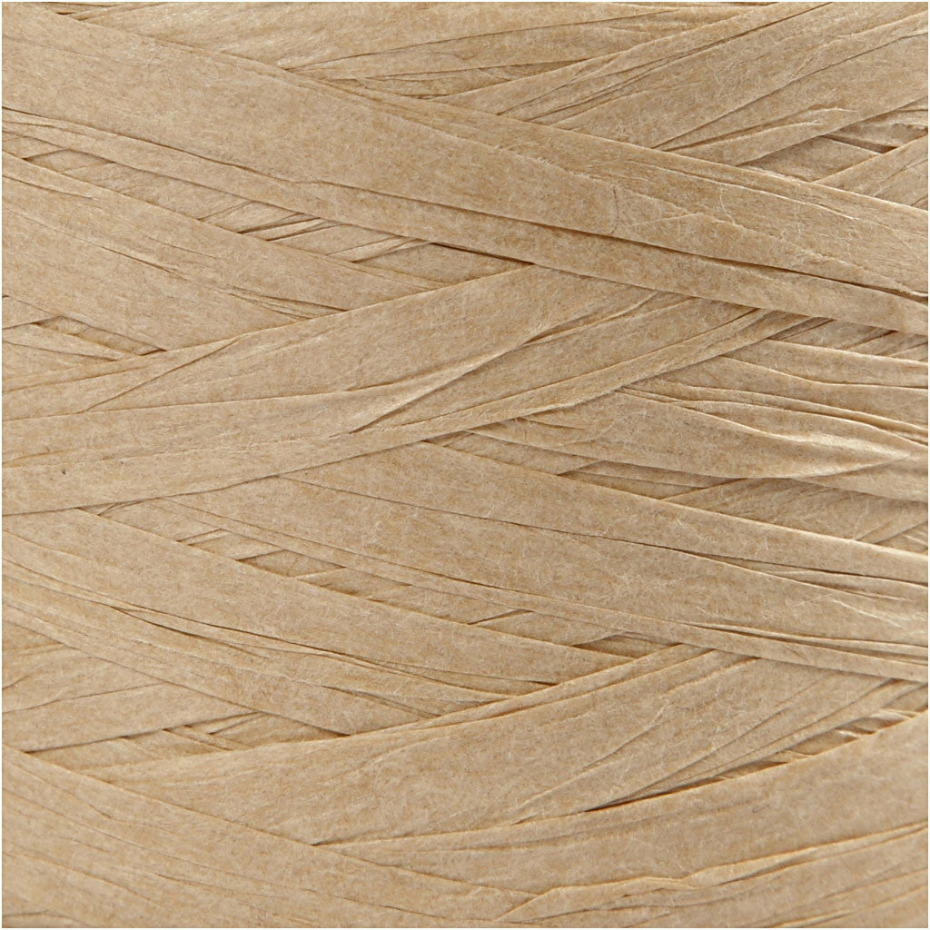 Creativ Company Geschenkband Raffiabast Beige – 8 mm × 100 m