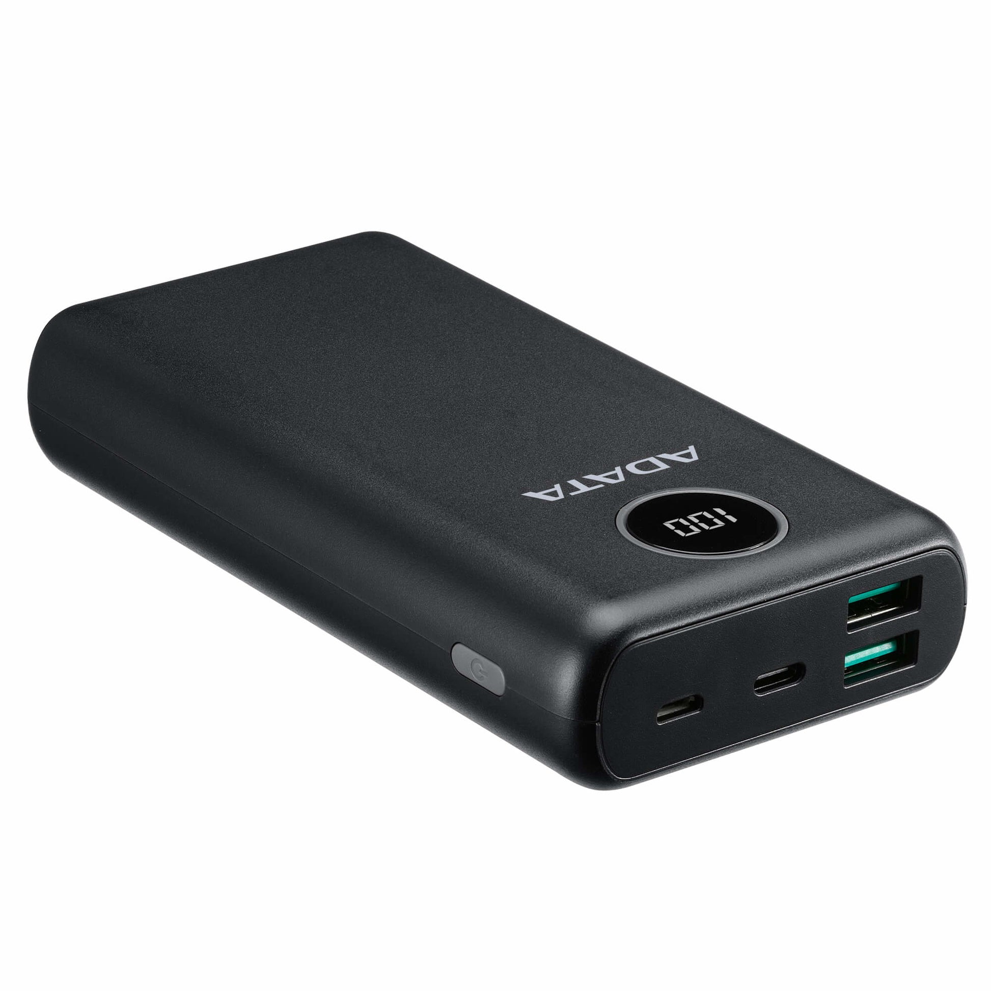 ADATA Powerbank 20000 mAh, PD 18 W, 2× USB-A, 1× USB-C, für Smartphones, Schwarz