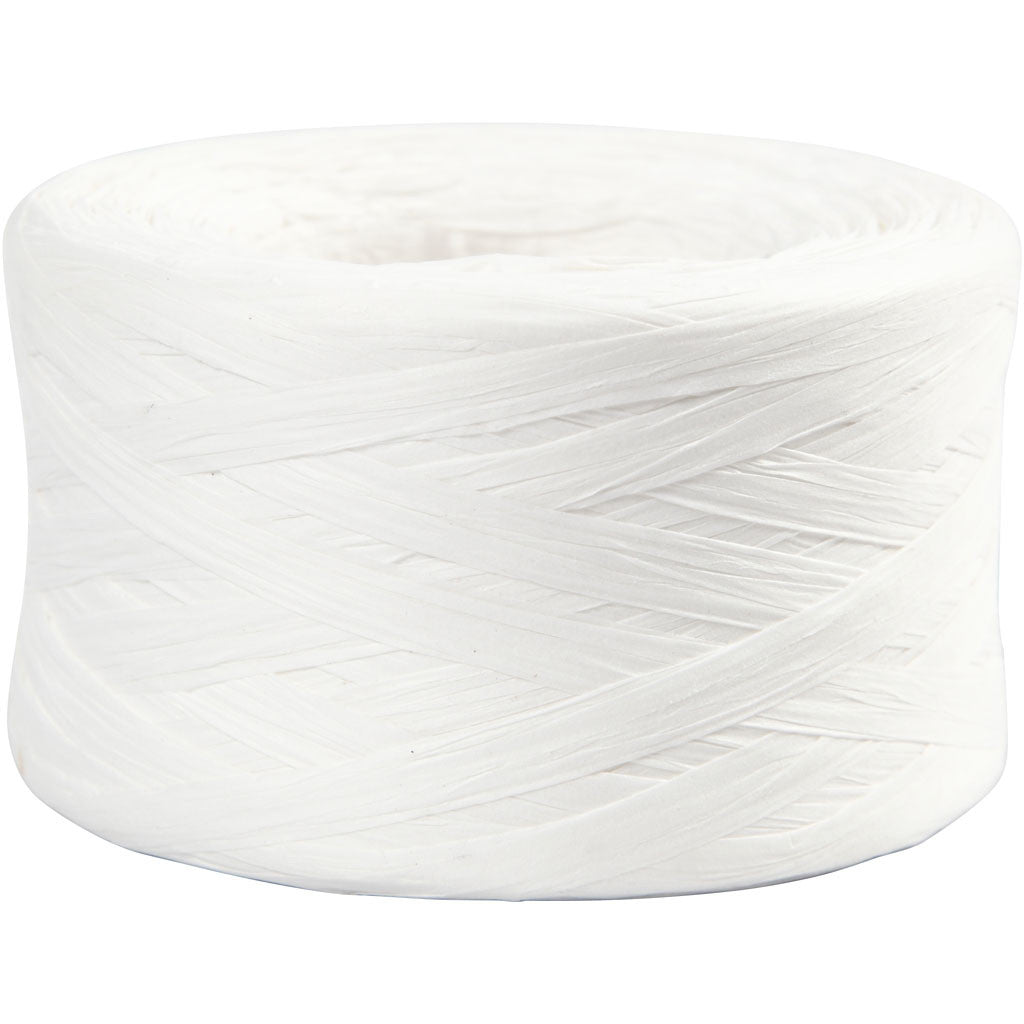Creativ Company Geschenkband Papier Weiss – 8 mm × 100 m